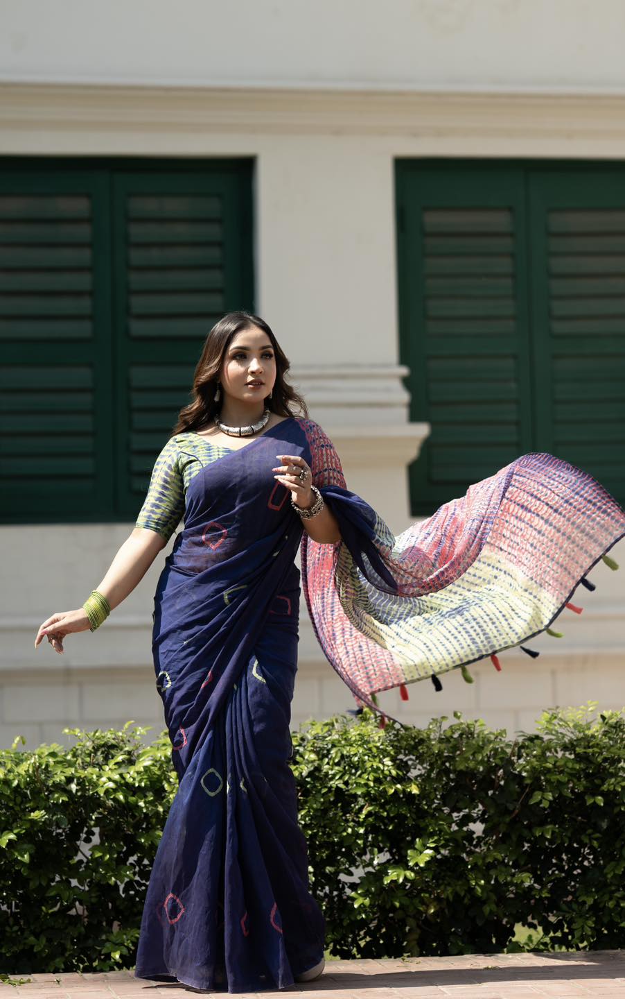 Banarasi Silk Saree in Emerald Green