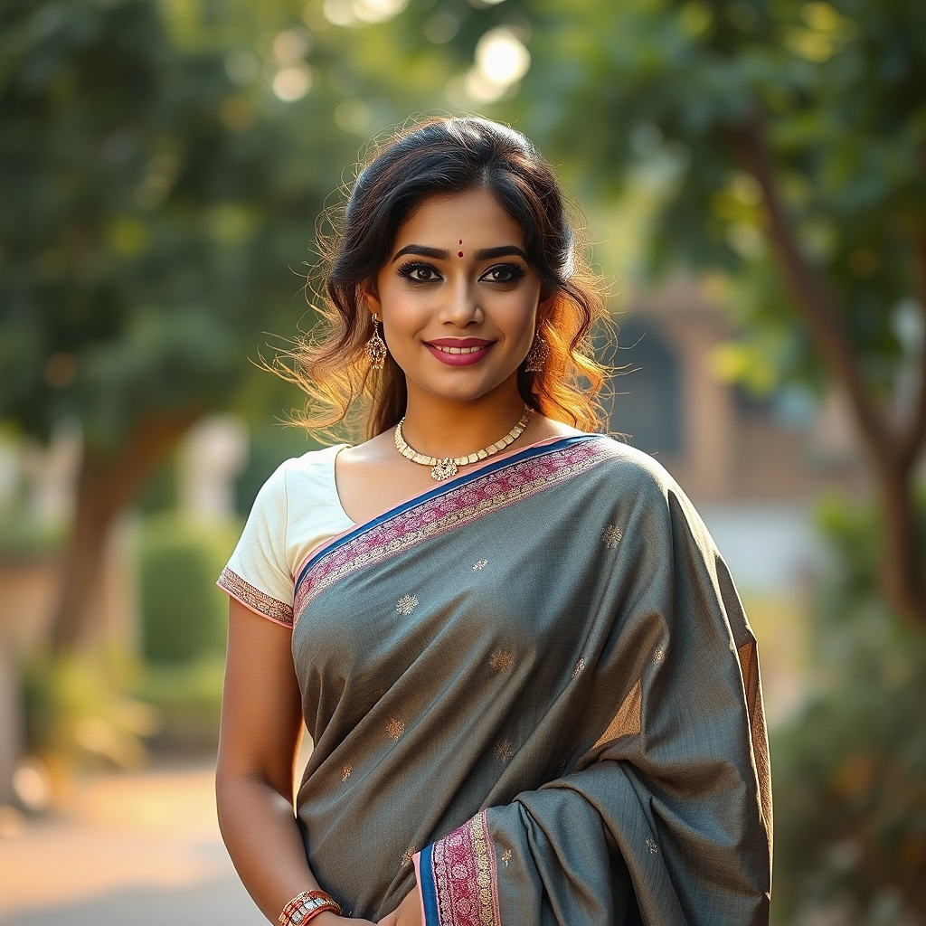 Banarasi Silk Saree in Emerald Green